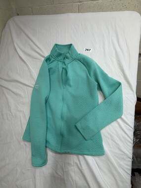 Adidas Women's Ultimate365 Textured Layer Full Zip Golf Jacket Size M Mint Green